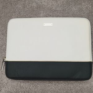 Kate Spade Laptop Sleeve black white gold classic office